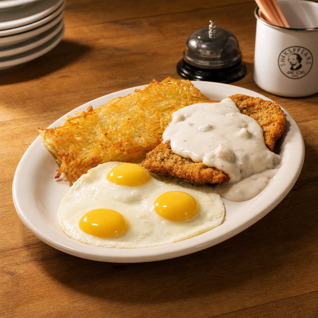 Country Fried Steak and Eggs.