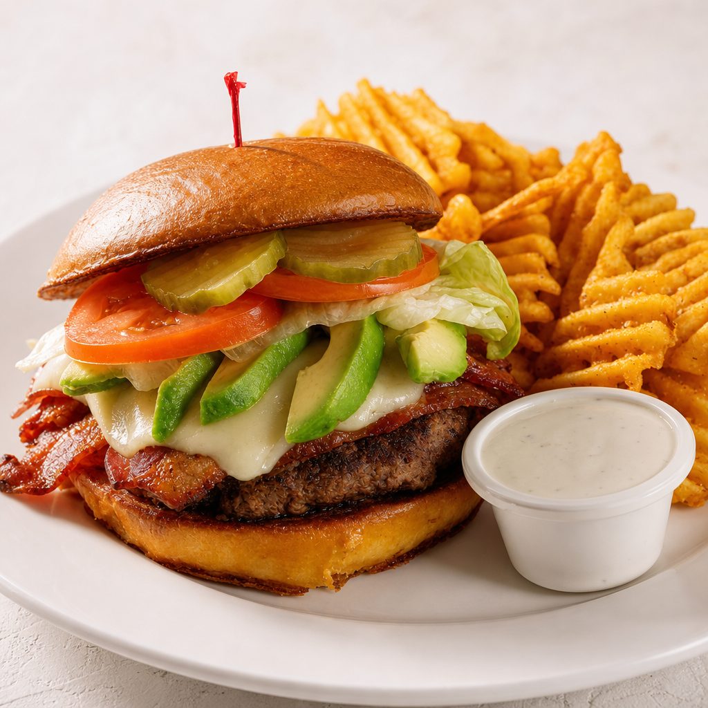 Bacon Avocado Burger.