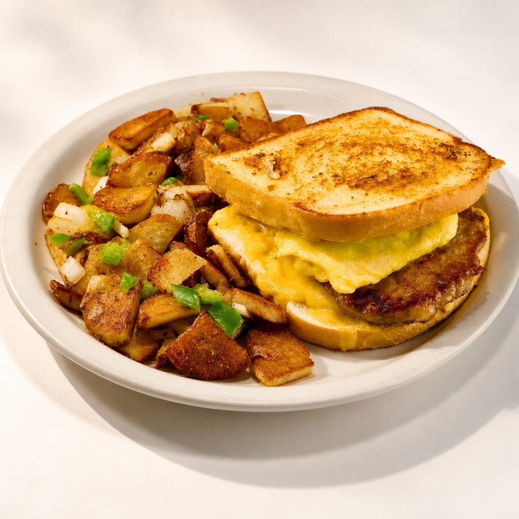 Sausage Breakfast Sandwich.