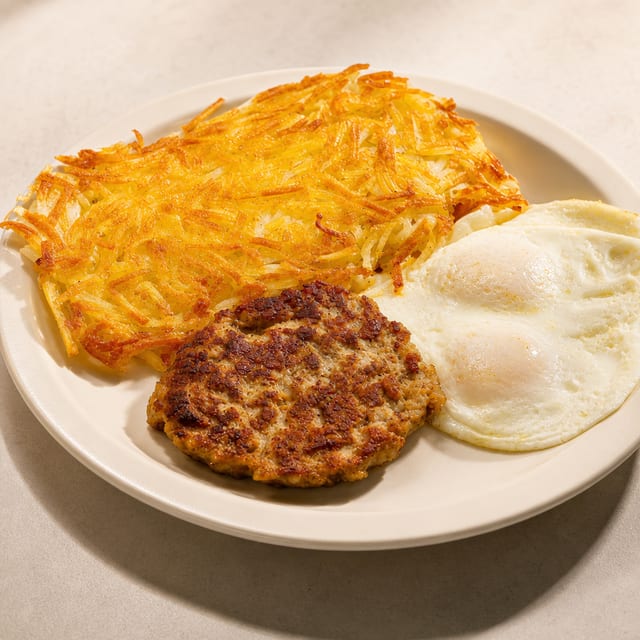 Sausage Patty + 2 Eggs.